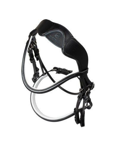 GIOCONDA ROLLED LEATHER DOUBLE REINS BRIDLE