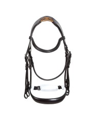 GIOCONDA ROLLED LEATHER DOUBLE REINS BRIDLE