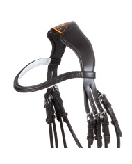 GIOCONDA ROLLED LEATHER DOUBLE REINS BRIDLE