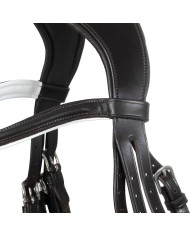 GIOCONDA ROLLED LEATHER DOUBLE REINS BRIDLE