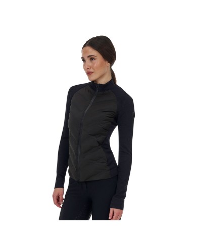 WOMEN S RIDERTECHNOLOGY FULL ZIP HIBRYD NYLON+KNIT QUILTED JACKET