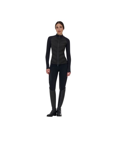 WOMEN S RIDERTECHNOLOGY FULL ZIP HIBRYD NYLON+KNIT QUILTED JACKET