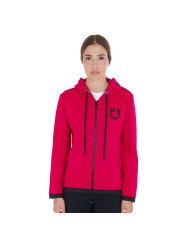 Felpa donna zip frontale tessuto tecnico interlock