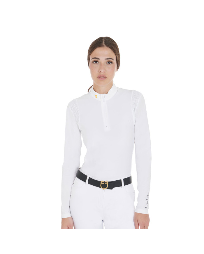 Polo donna slim fit in tessuto tecnico Polo donna slim fit in tessuto tecnico