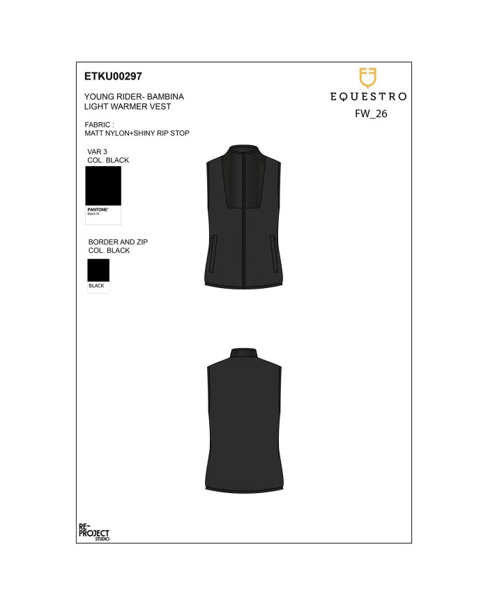 KIDS LIGHT WARMER NYLON VEST