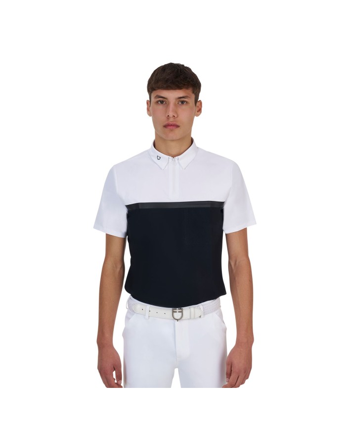 MEN S COMPETITION RIDERTECHNOLOGY POLO SHIRT SS WITH ZIP