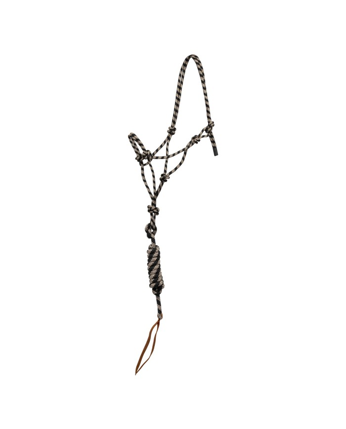KNOTTED ROPE HALTER W/LEAD