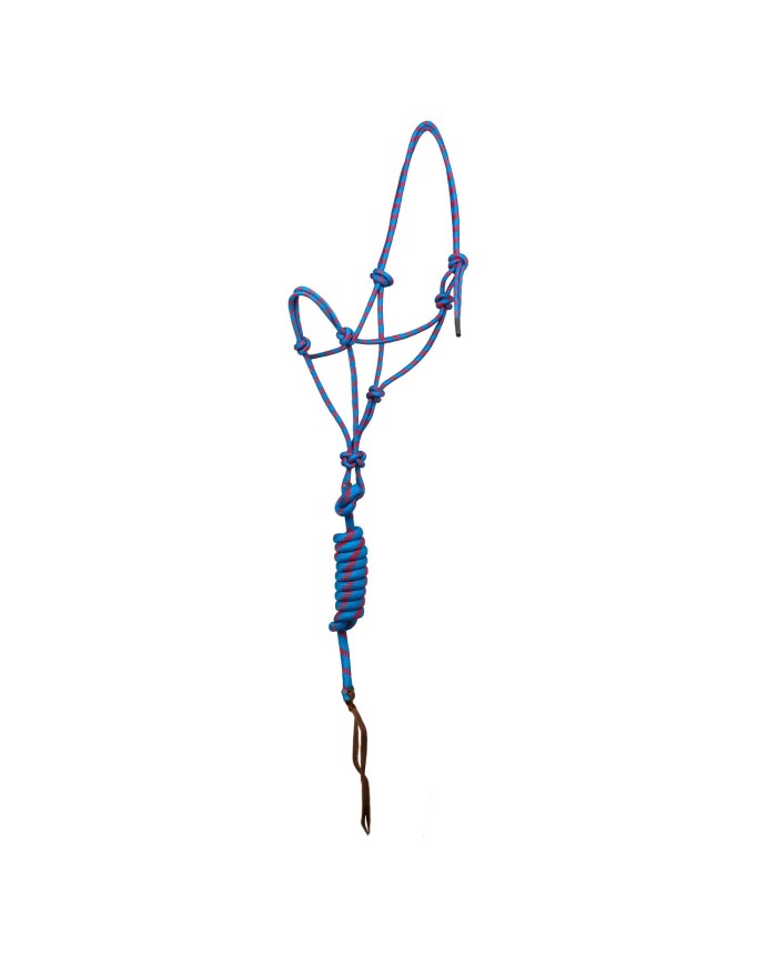 KNOTTED ROPE HALTER W/LEAD