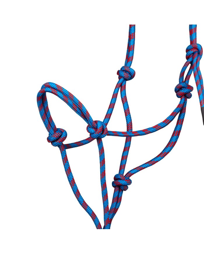KNOTTED ROPE HALTER W/LEAD