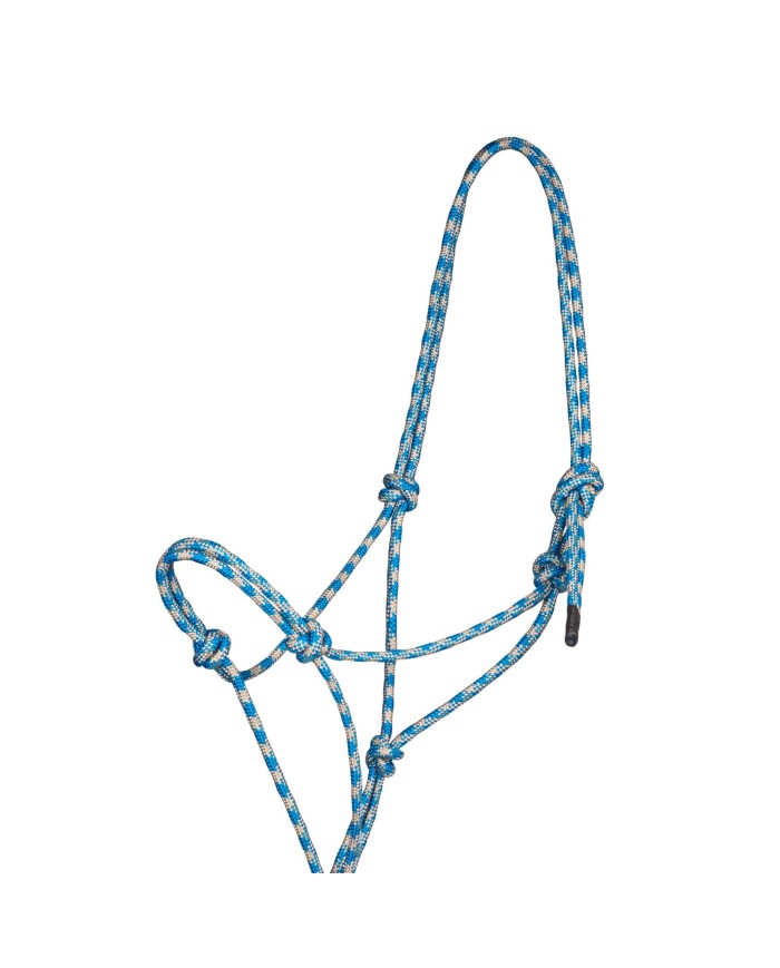 KNOTTED ROPE HALTER W/LEAD
