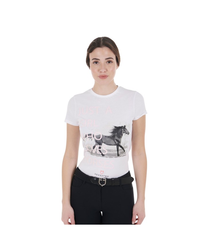WOMEN S HORSE LOVER COTTON T-SHIRT