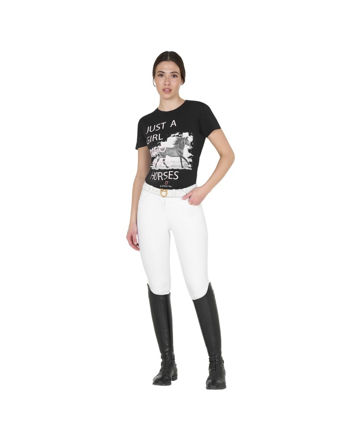 WOMEN S HORSE LOVER COTTON T-SHIRT