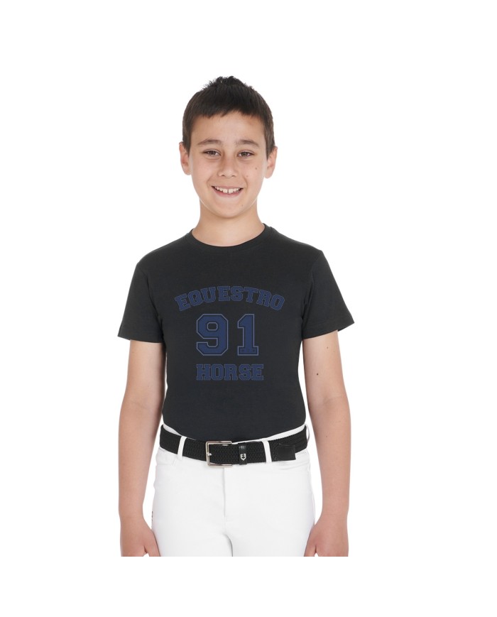 BOY S HORSE CLUB COTTON T-SHIRT
