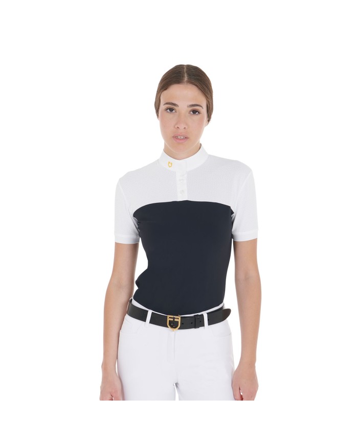 WOMAN POLO SHIRT SS BUTTONS 1/2 MESH
