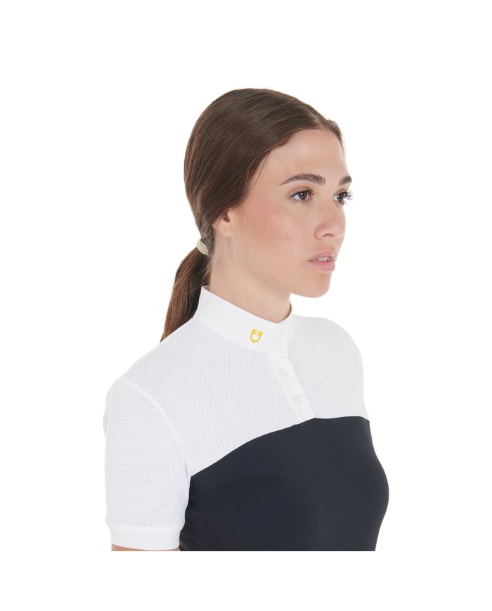WOMAN POLO SHIRT SS BUTTONS 1/2 MESH