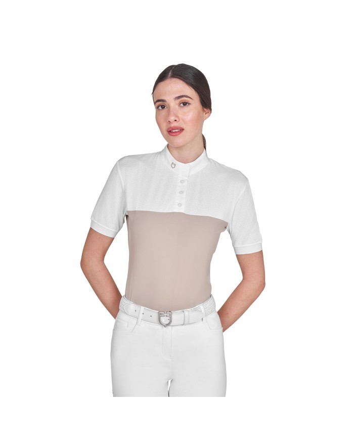 WOMAN POLO SHIRT SS BUTTONS 1/2 MESH
