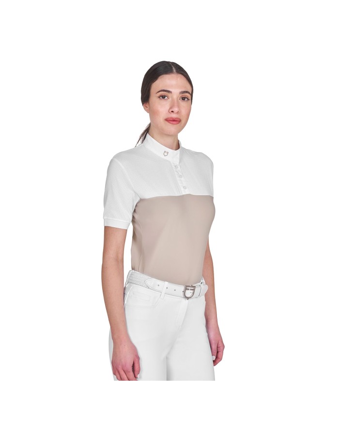 WOMAN POLO SHIRT SS BUTTONS 1/2 MESH