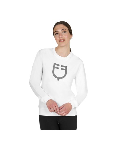 WOMEN S SHINY TRASPARENT LOGO SWEATSHIRT