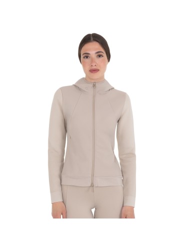 WOMEN S NYLON+KNIT SEAMLESS HOODIE