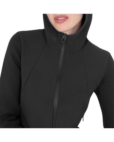 WOMEN S NYLON+KNIT SEAMLESS HOODIE