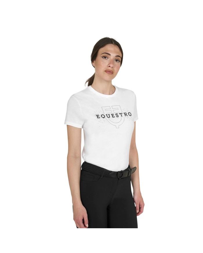 WOMEN S ELEGANT LOGO COTTON T-SHIRT
