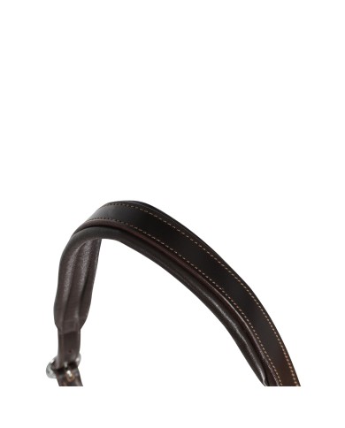 LEATHER HALTER W/ERGONOMIC POLLGUARD - ROPE NOSEBAND