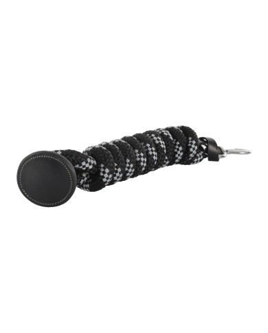 NYLON BRAIDED LEAD ROPE W/LEATHER TERMINATION