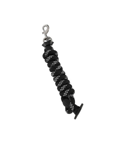 NYLON BRAIDED LEAD ROPE W/LEATHER TERMINATION