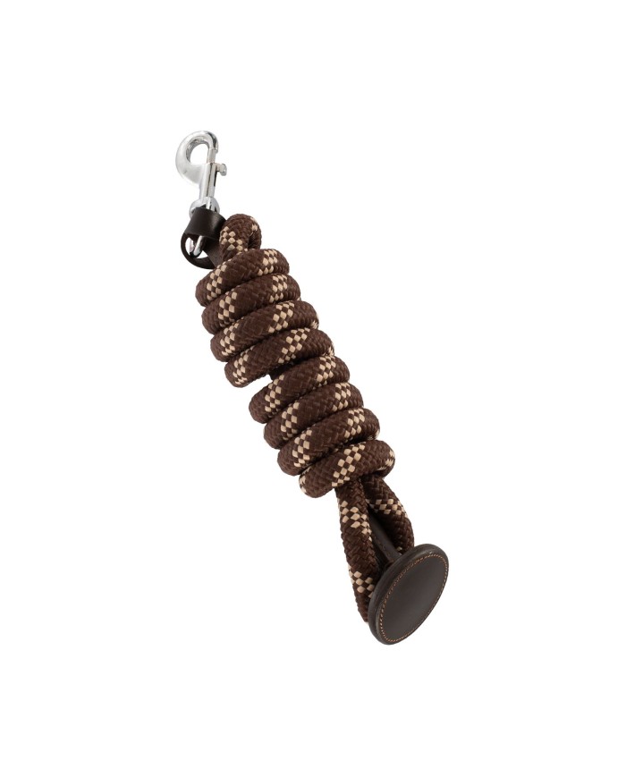 NYLON BRAIDED LEAD ROPE W/LEATHER TERMINATION