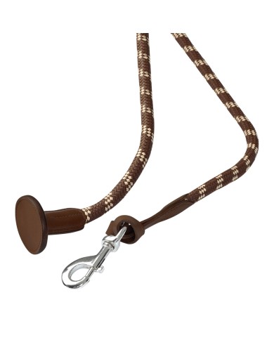 NYLON BRAIDED LEAD ROPE W/LEATHER TERMINATION