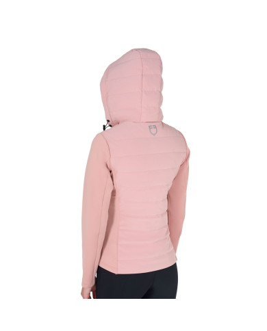 Giacca piumino donna misto tecnico con cappuccio Giacca piumino donna misto tecnico con cappuccio