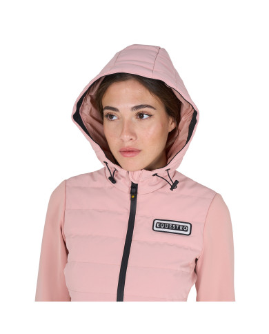 Giacca piumino donna misto tecnico con cappuccio Giacca piumino donna misto tecnico con cappuccio