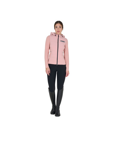 Giacca piumino donna misto tecnico con cappuccio Giacca piumino donna misto tecnico con cappuccio