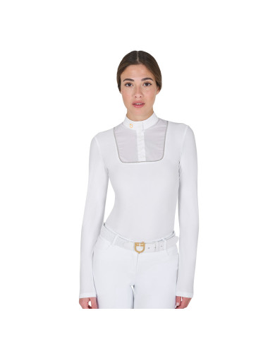 Polo donna slim fit da concorso con bottoni Polo donna slim fit da concorso con bottoni