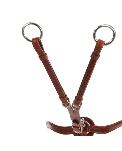 CALFSKIN LEATHER 5 POINT ATTACHMENT BREASTPLATE