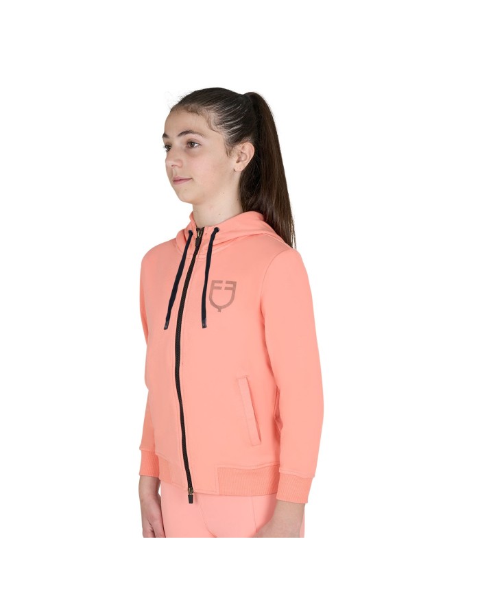 KIDS SHINY TRASPARENT LOGO HOODIE