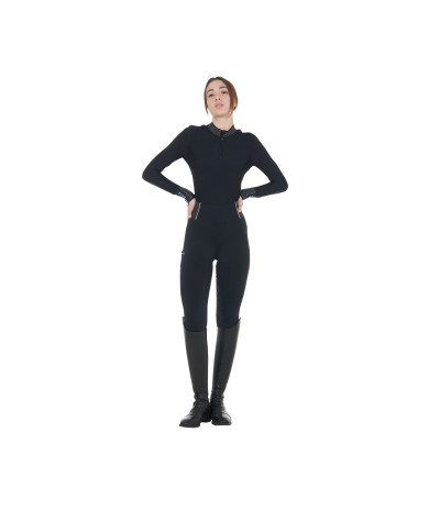 Polo tecnica donna da allenamento con strass Polo tecnica donna da allenamento con strass