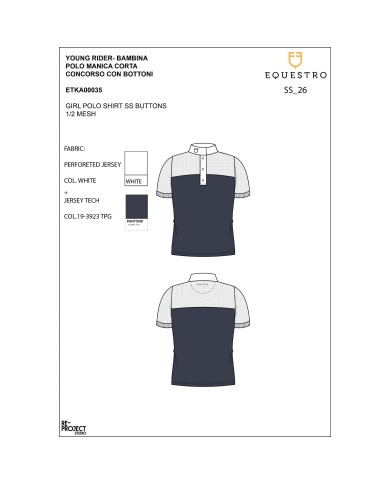 GIRL POLO SHIRT SS BUTTONS 1/2 MESH