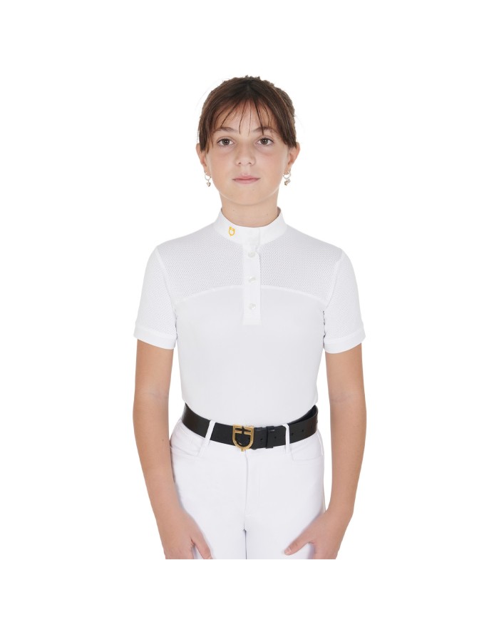 GIRL POLO SHIRT SS BUTTONS 1/2 MESH