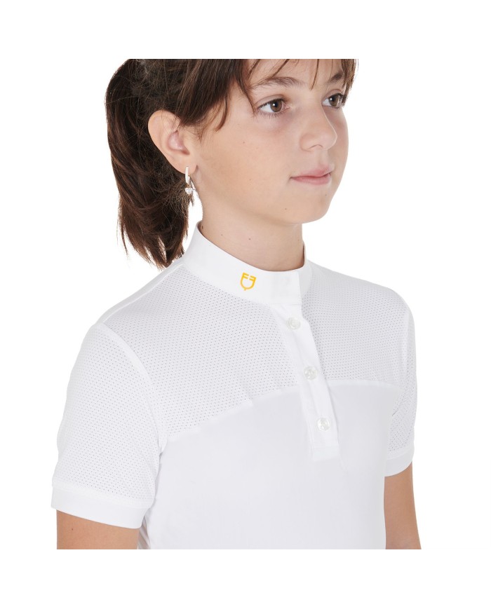 GIRL POLO SHIRT SS BUTTONS 1/2 MESH