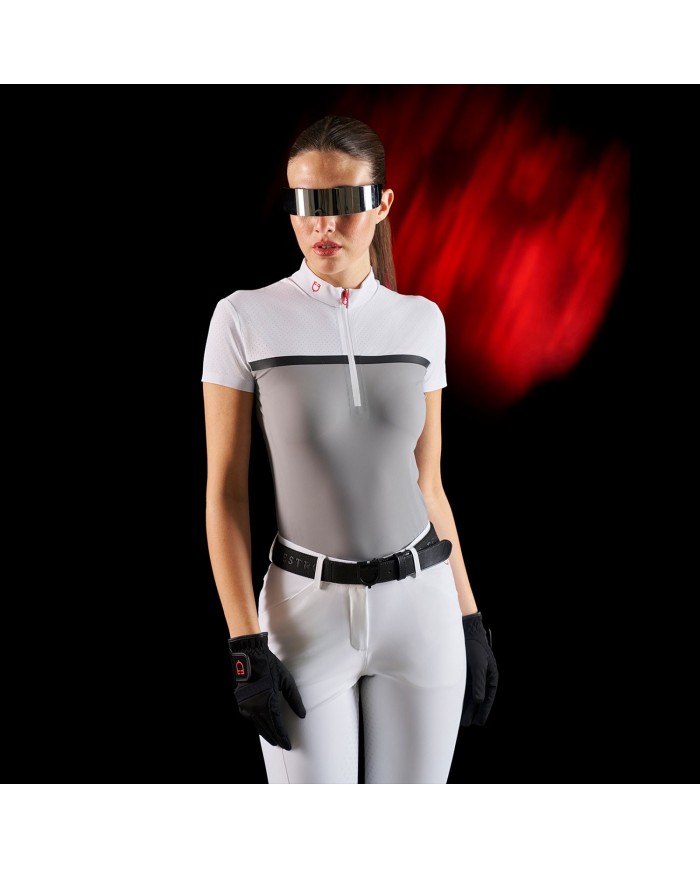 WOMEN S COMPETITION RIDERTECHNOLOGY POLO SHIRT SS WITH ZIP
