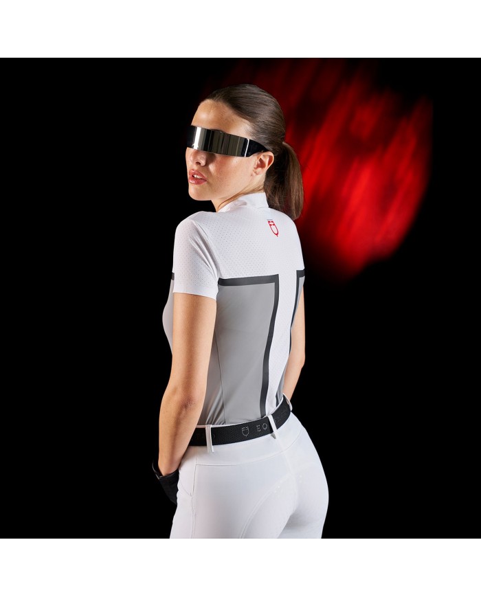 WOMEN S COMPETITION RIDERTECHNOLOGY POLO SHIRT SS WITH ZIP