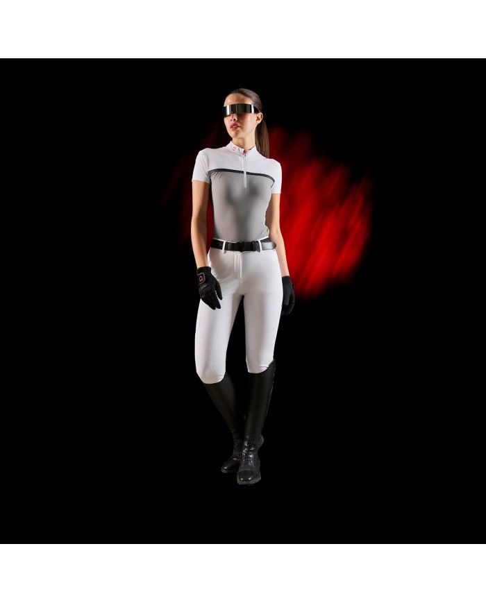 WOMEN S COMPETITION RIDERTECHNOLOGY POLO SHIRT SS WITH ZIP