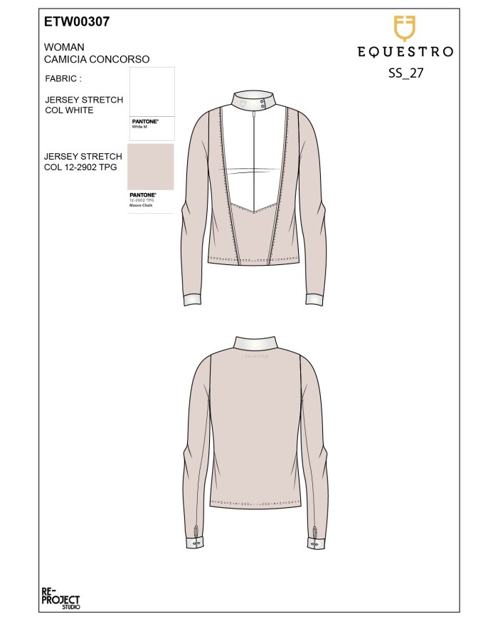 WOMEN S INVISIBLE ZIP COMPETITION POLO SHIRT LS
