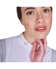 WOMEN S INVISIBLE ZIP COMPETITION POLO SHIRT LS
