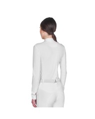 WOMEN S INVISIBLE ZIP COMPETITION POLO SHIRT LS