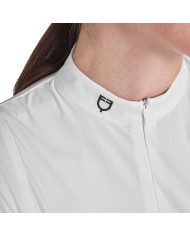 WOMEN S INVISIBLE ZIP COMPETITION POLO SHIRT LS