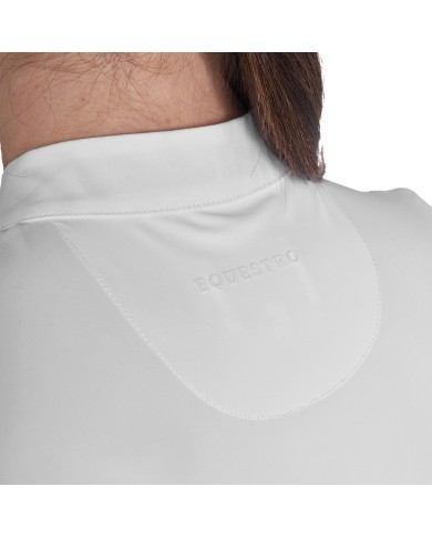 WOMEN S INVISIBLE ZIP COMPETITION POLO SHIRT LS