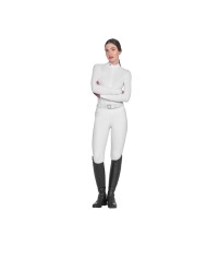 WOMEN S INVISIBLE ZIP COMPETITION POLO SHIRT LS