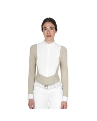 WOMEN S INVISIBLE ZIP COMPETITION POLO SHIRT LS